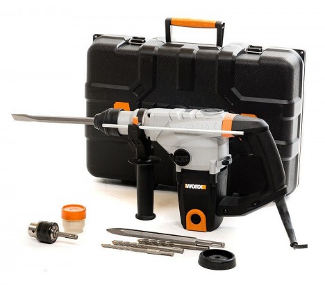 Worx WX333 Corded Rotary Hammer Drill 1250W 4