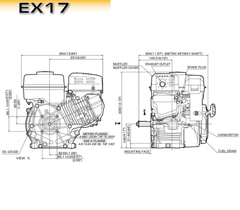 Robin EX17 DU Κινητήρας Βενζίνης με Σφήνα 3