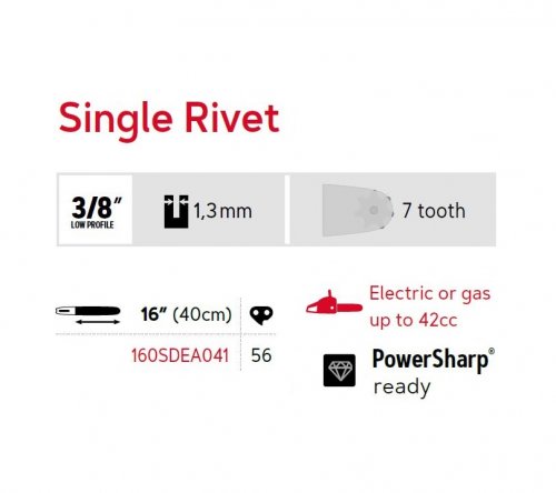Oregon 160SDEA041 Single Rivet 3/8
