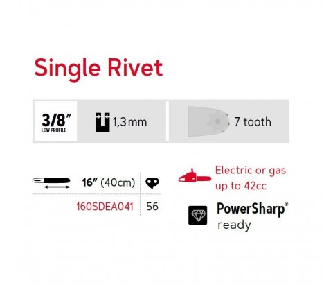 Oregon 160SDEA041 Single Rivet 3/8