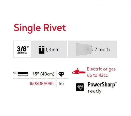 Oregon 160SDEA095 Single Rivet 3/8