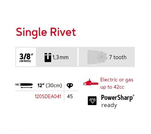 Oregon 120SDEA041 Single Rivet 3/8