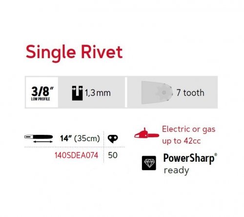 Oregon 140SDEA074 Single Rivet 3/8