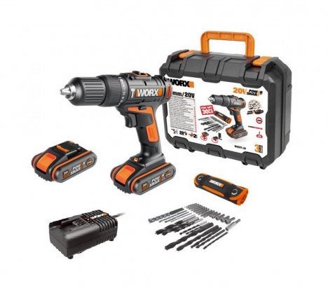 Worx WX371.1 Κρουστικό Δραπανοκατσάβιδο Μπαταρίας 20V 4