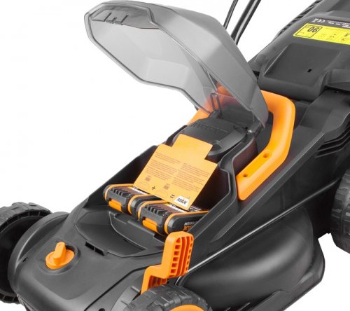 Worx WG927E Combo Kit Cordless Lawnmower and String Trimmer 8
