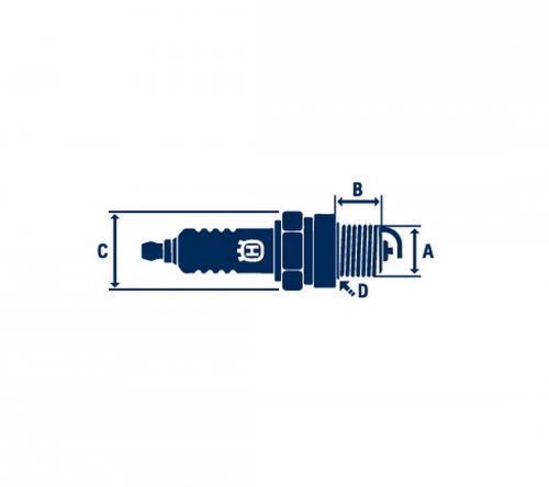 Husqvarna 577 48 40-01 Μπουζί HQT-1 Resistor (BPMR7A) 5