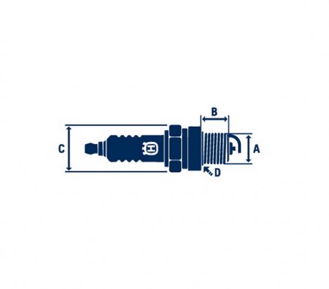 Husqvarna 577 48 40-01 Μπουζί HQT-1 Resistor (BPMR7A) 5