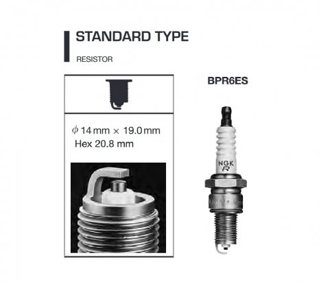 NGK 7822 Μπουζί BPR6ES 2