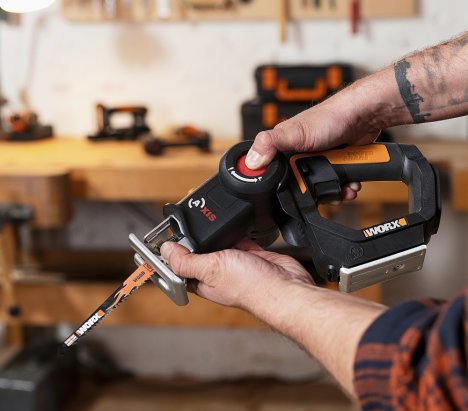 Worx WX550.9 Axis Cordless Jigsaw & Reciprocating Saw 20V 10