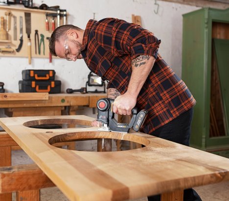 Worx WX550.9 Axis Cordless Jigsaw & Reciprocating Saw 20V 15