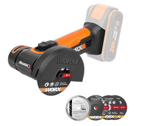 Worx WX801.9 Chopper Μίνι Γωνιακός Τροχός Μπαταρίας 20V Solo 3