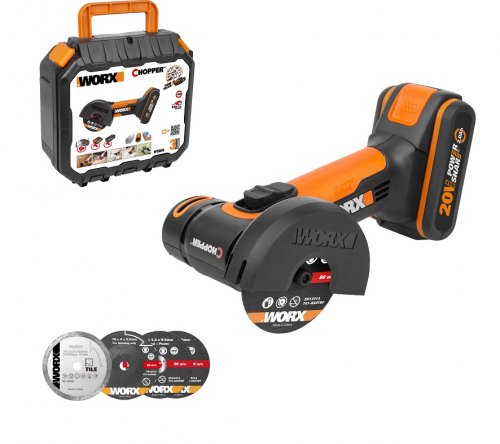 Worx WX801 Chopper Μίνι Γωνιακός Τροχός Μπαταρίας 20V 3